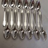 Silver plated metal spoons net service cutlery goldsmith Reneka soup