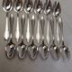 Silver plated metal spoons net service cutlery goldsmith Reneka soup
