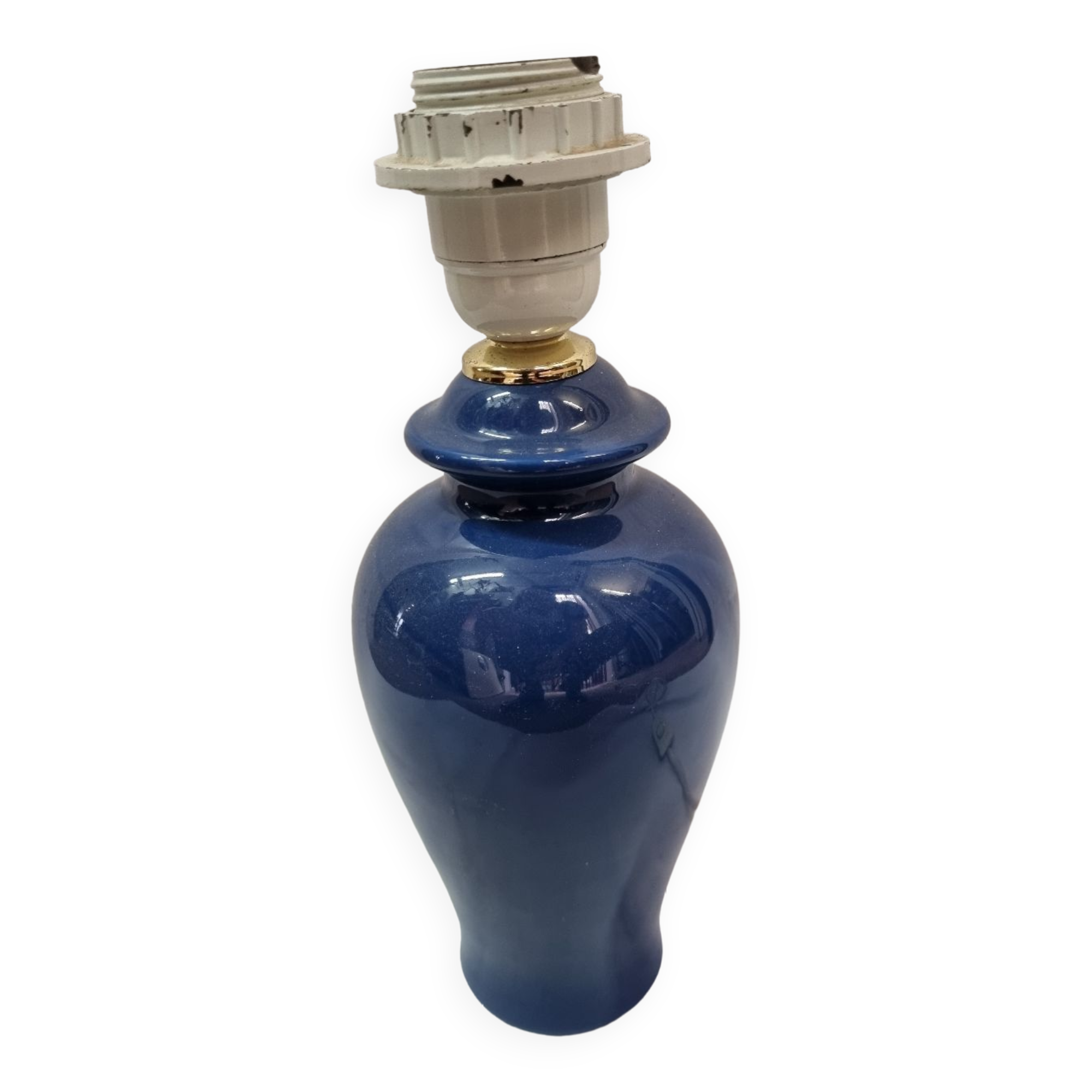 Blue ceramic lamp base