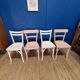 Série de 4 chaises bistrot vintage patinées