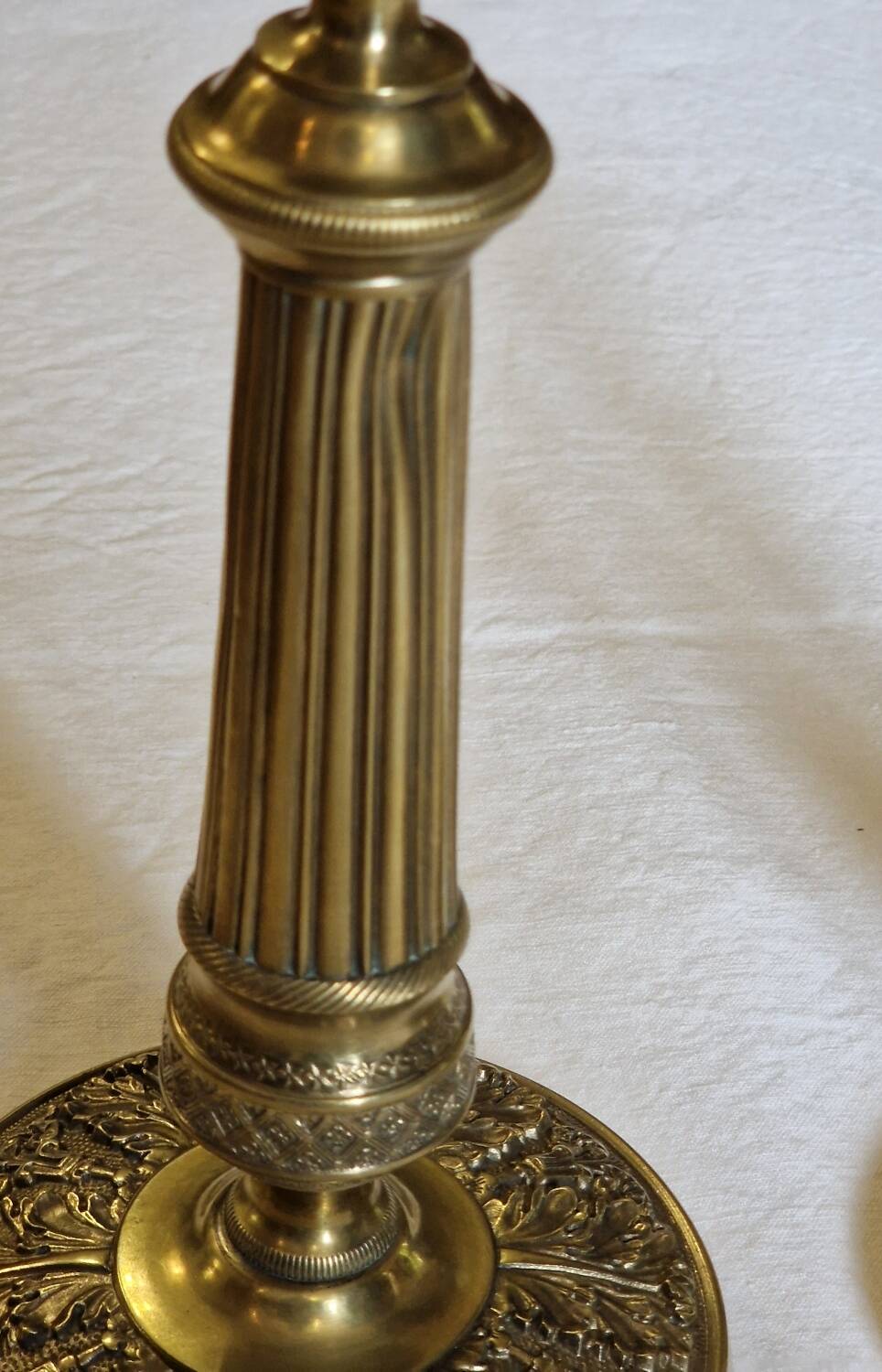 Pair of brass candlesticks