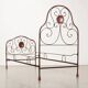 Antique Louis-Philippe wrought iron bed, Italy, 19th century