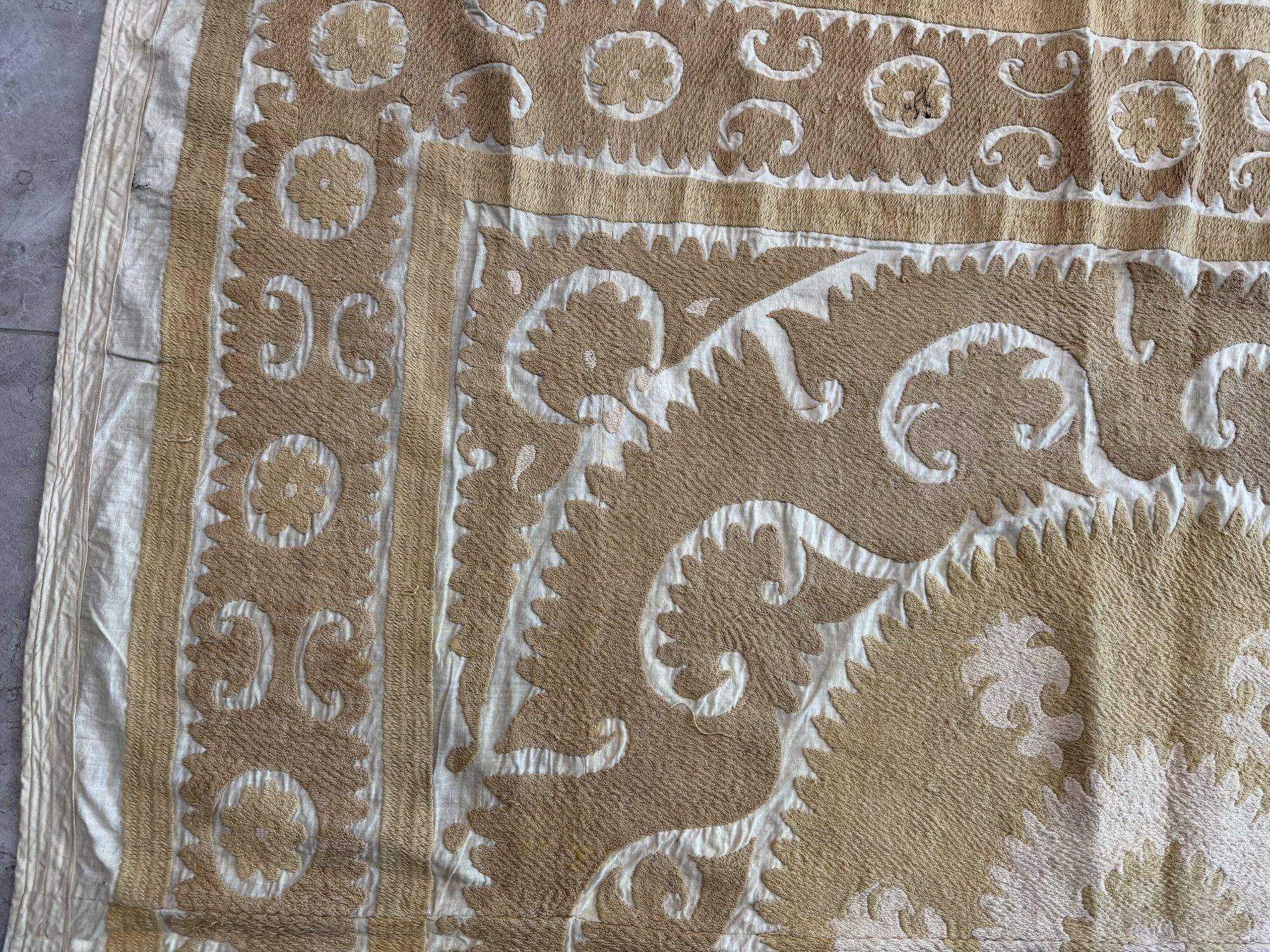Vintage hand-embroidered tablecloth 145x156 cm