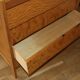 Chest of drawers with 4 drawers, light oak, 1960.
