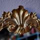 Baroque gold table mirror in Louis XV style, carved and stuccoed wood.
