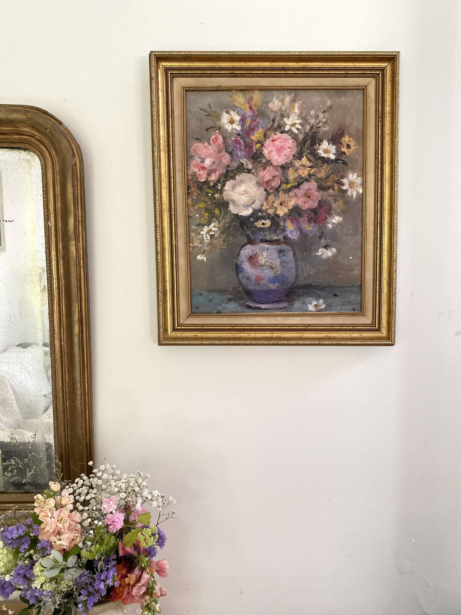 Nature Morte aux Fleurs – Huile sur Toile – Années 50/60