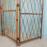 Rattan and bamboo screen