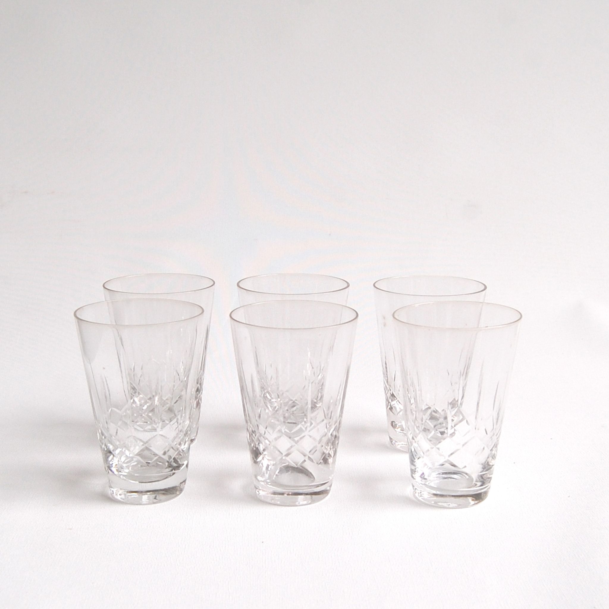 Set of 6 vintage blown glasses