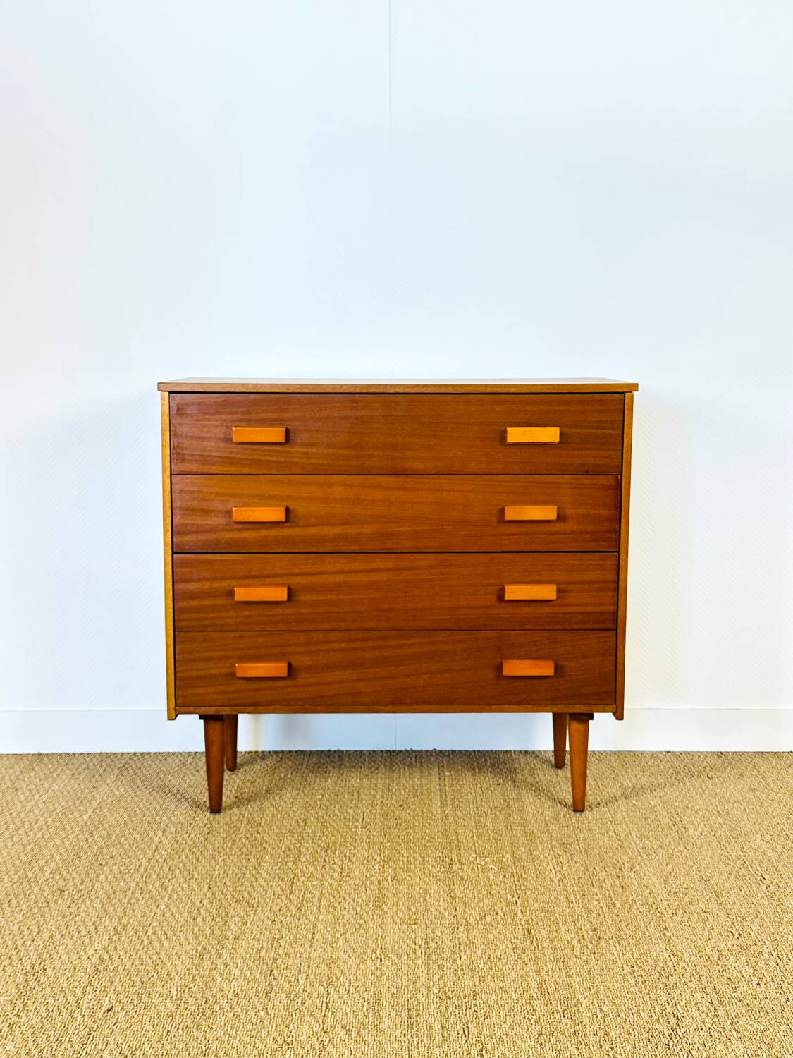 Scandinavian teak chest of drawers from the 1960s.
