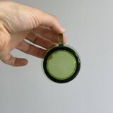 6 petites tasses à café en verre vert épais