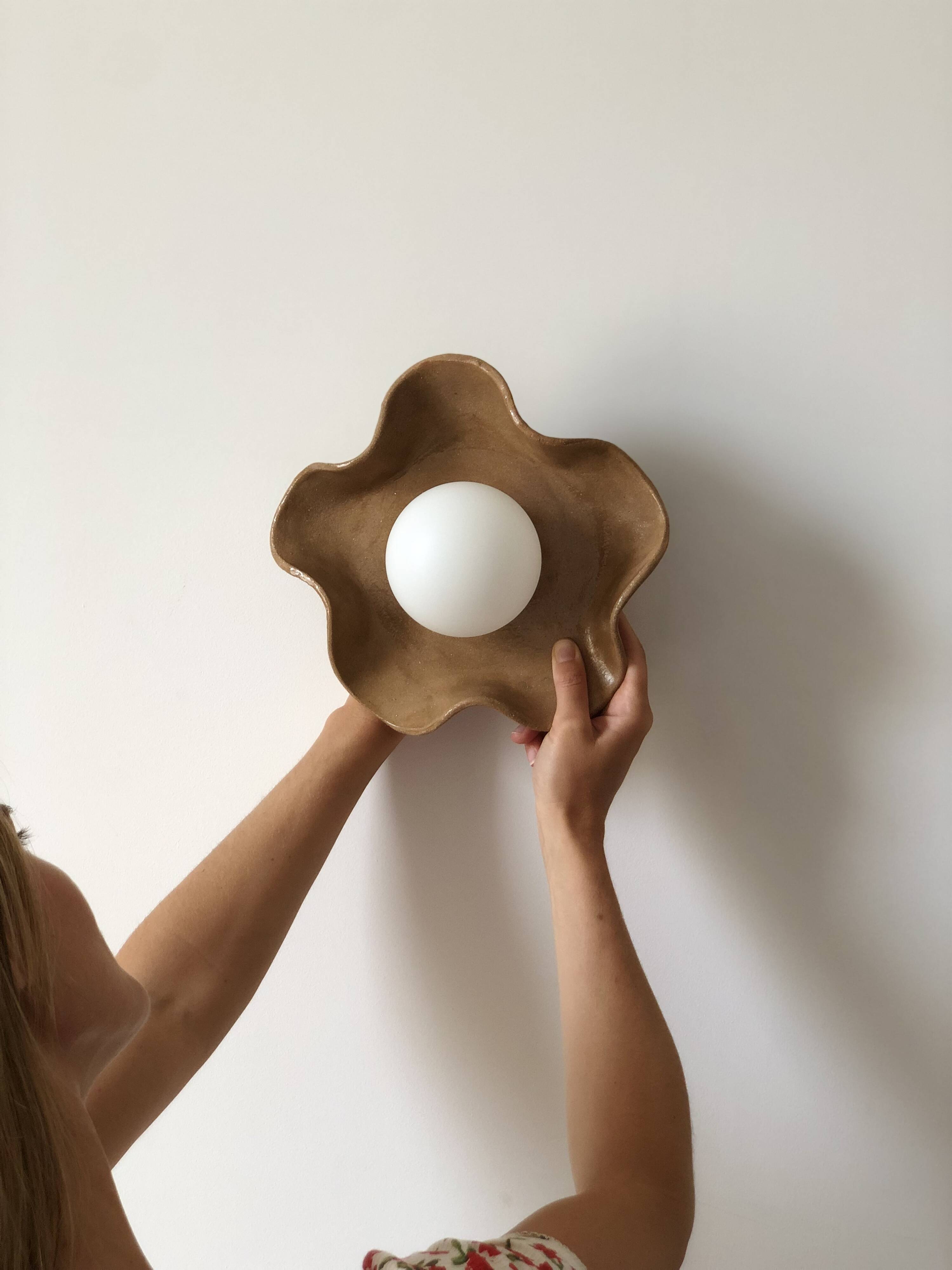 Square Coco Ceramic Wall Light - Chocolate Jelly