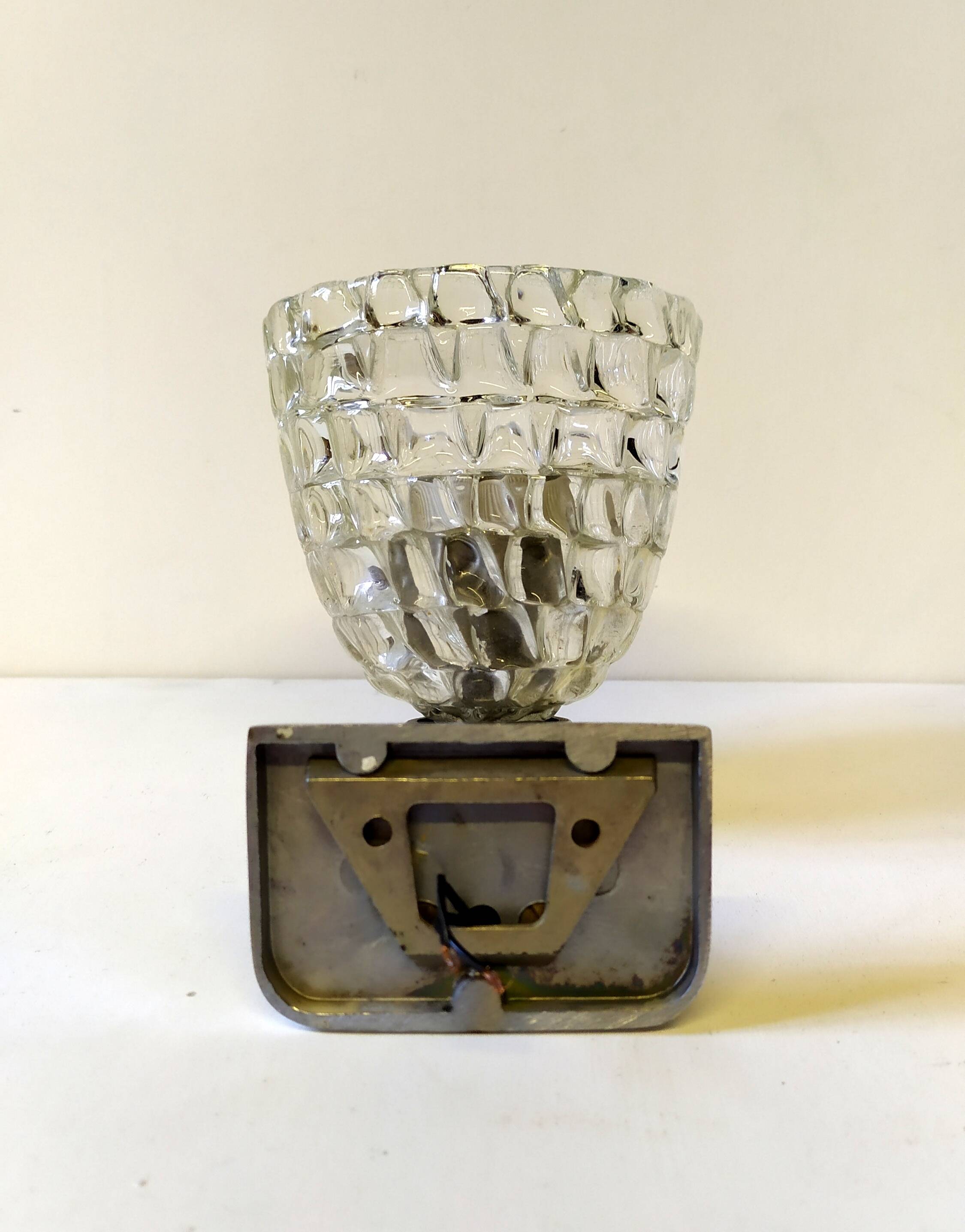 Wall light attributed to Ercole Barovier for Barovier & Toso, 1940s.