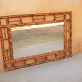 Vintage bamboo mirror