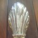 Pair of shell wall sconces – striped Italian glass – 1970