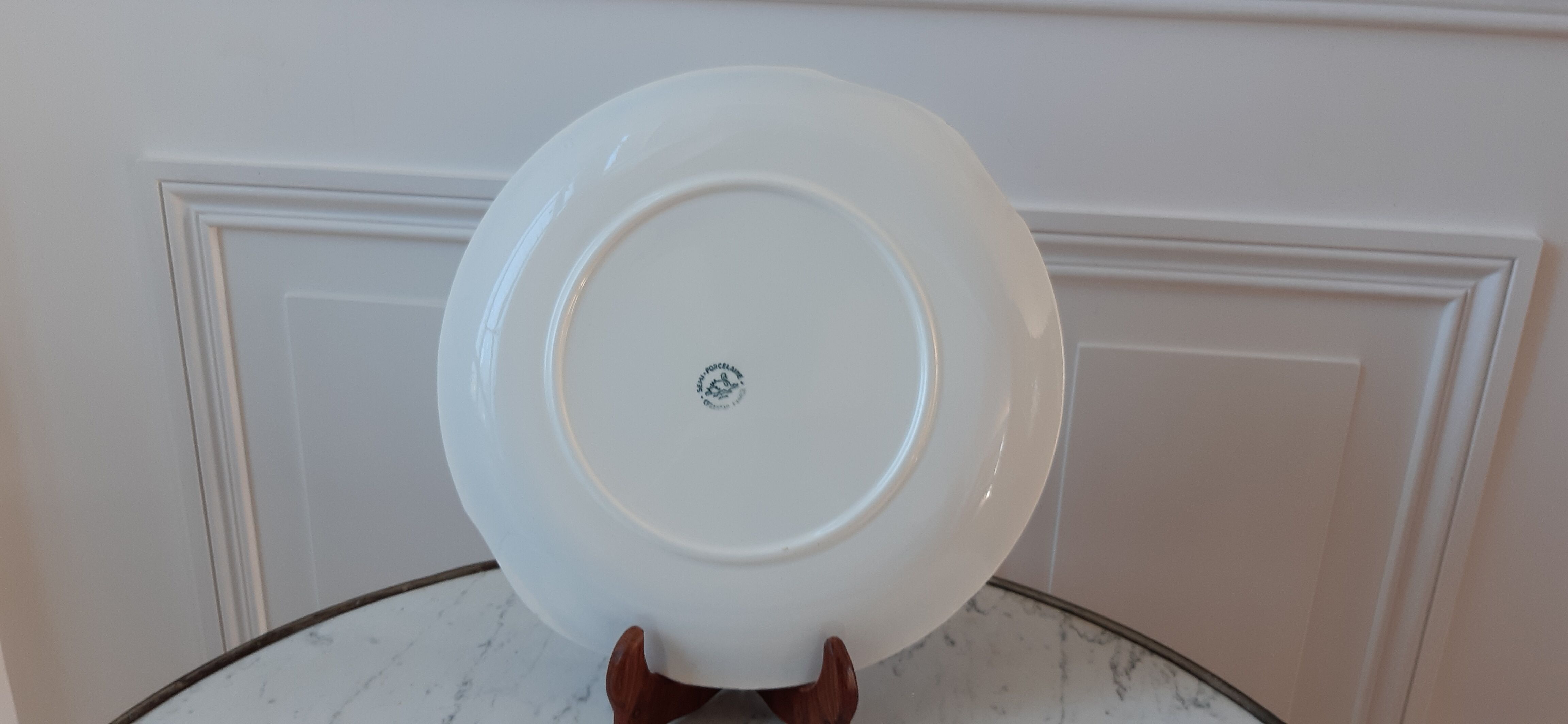 Cake dish Saint-Amand Céranord blue 50s-60s