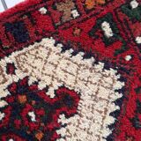 Vintage Persian carpet Hamadan handmade 41cm x 59cm 1970s