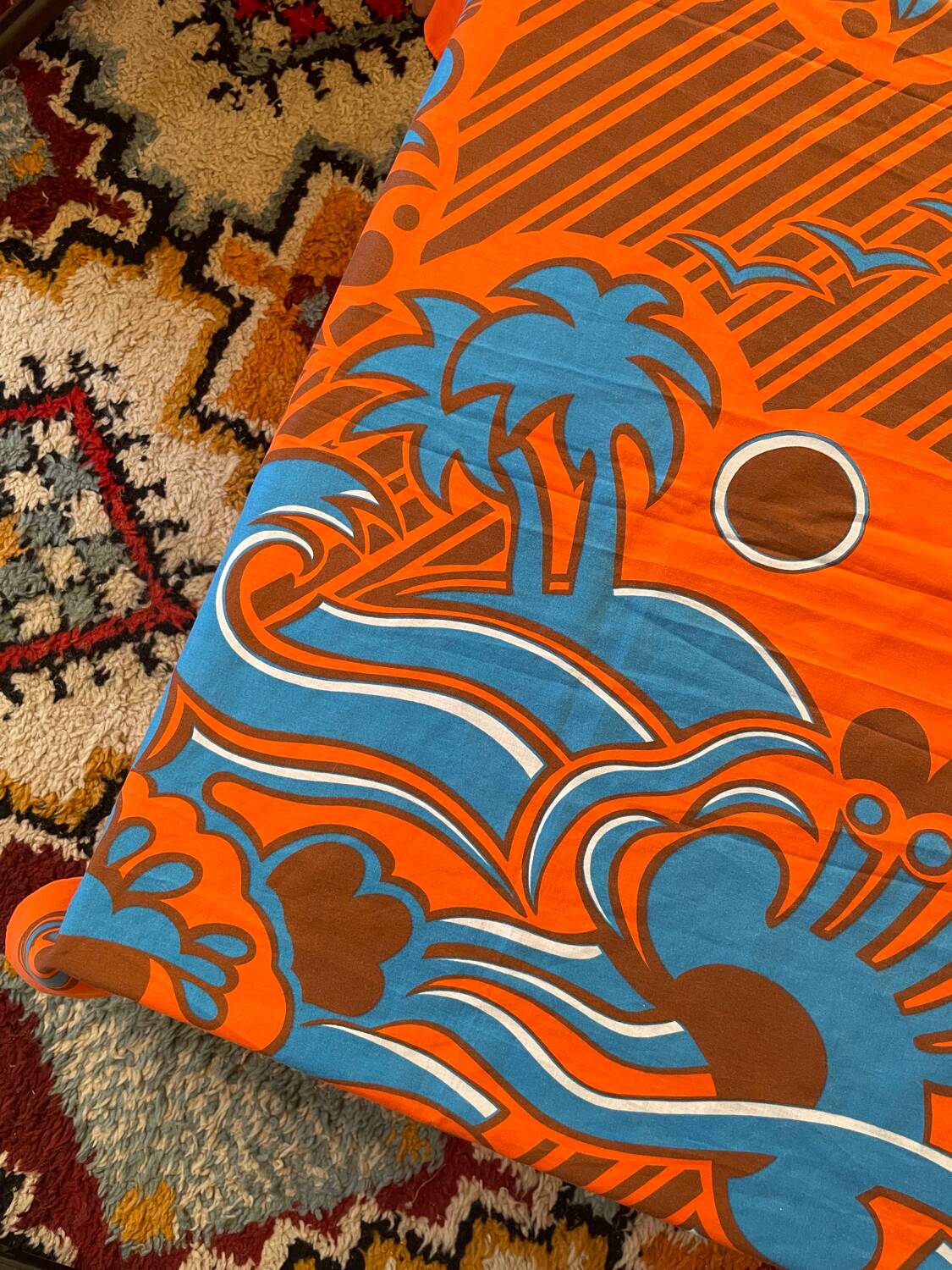 Seventies floral tablecloth