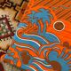 Seventies floral tablecloth
