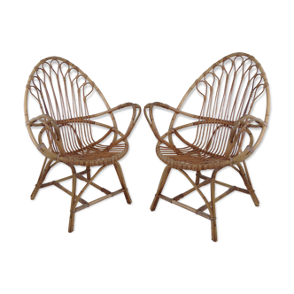 Fauteuils en rotin, 2 disponibles