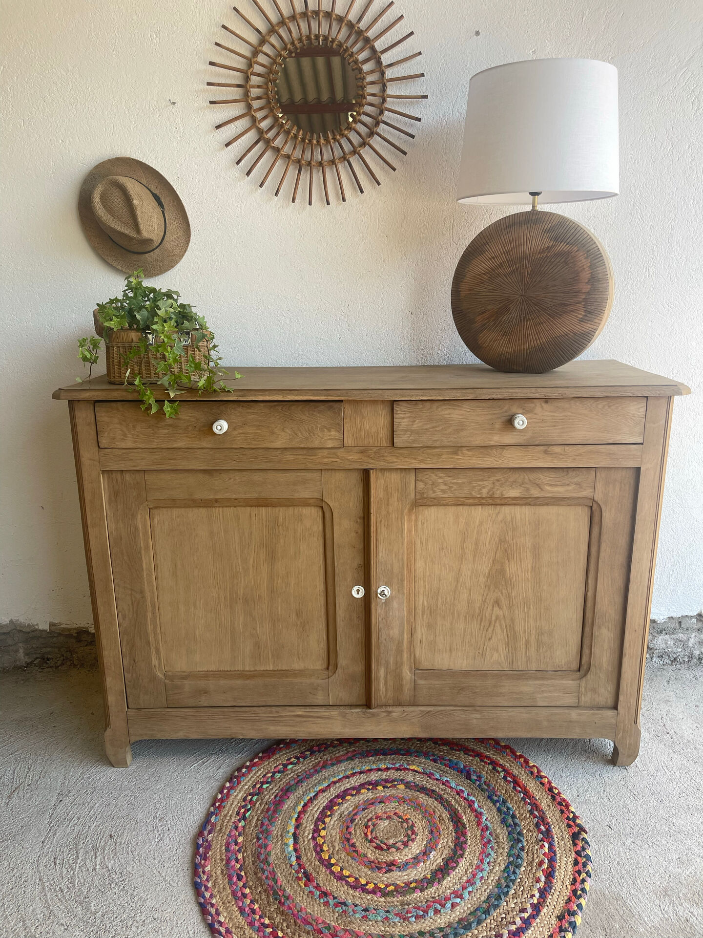 Chic rustic wooden buffet