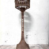 Large rattan floor lamp