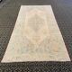 Handmade Pastel Beige Turquoise Area Rug 122x242cm