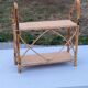 Double wall shelf in bamboo and rattan from the 70s