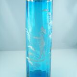 paire de vases en verre bleu
