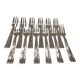 12 silver plated cake forks, goldsmith Argit, art deco style