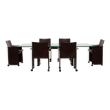 Table à manger et 6 chaises de Tito Agnoli pour Matteo Grassi
