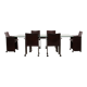 Tito Agnoli for Matteo Grassi leather dining table and six chairs