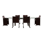 Table à manger et 6 chaises de Tito Agnoli pour Matteo Grassi