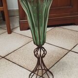19th-century blown glass vase – Murano style with mount