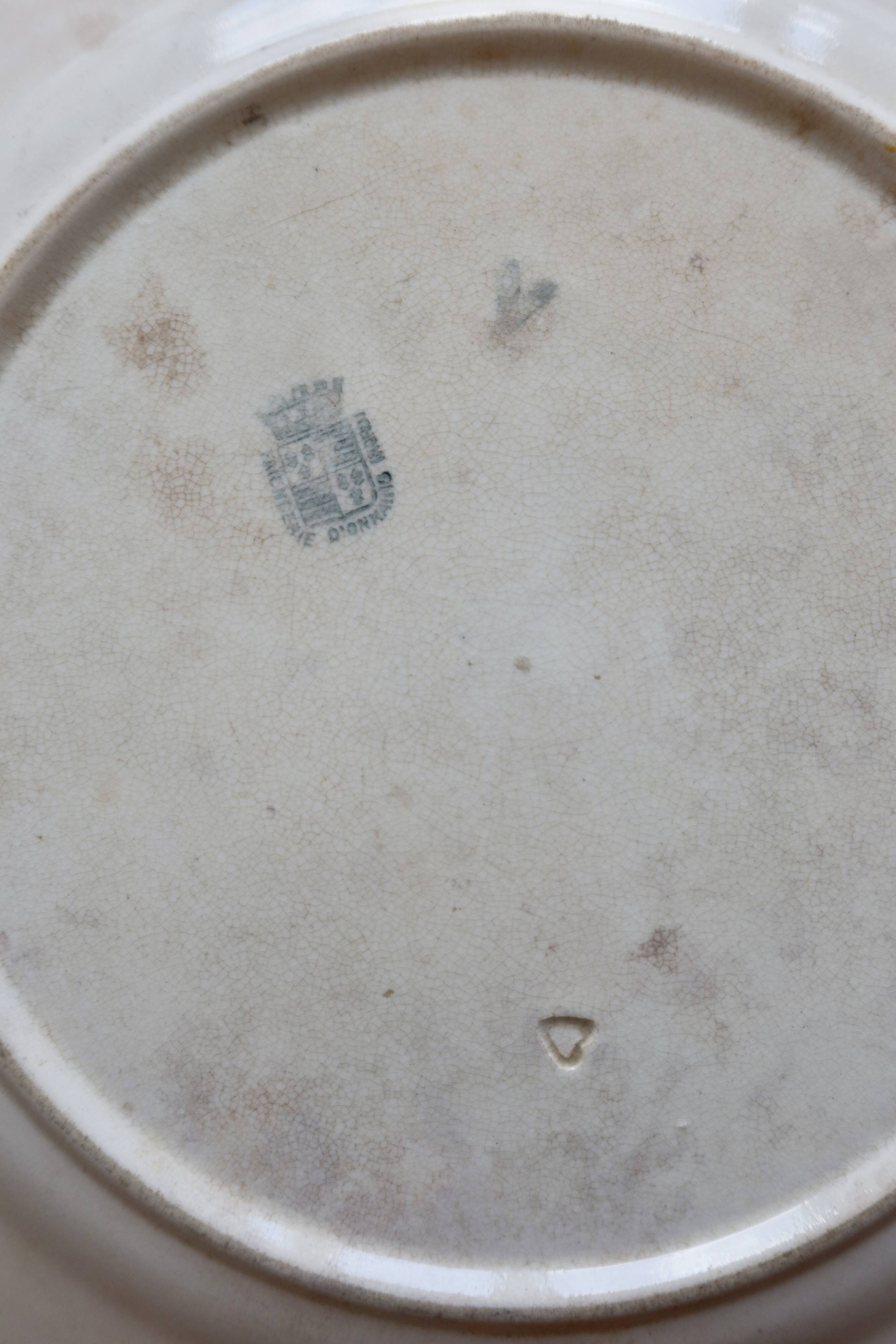 Flat plate iron earth Onnaing - Blue plant decoration