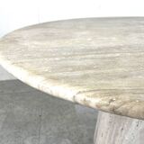 Travertine dining table, 1970s