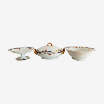 Ensemble de 3 plats en porcelaine Langenthal de Suisse