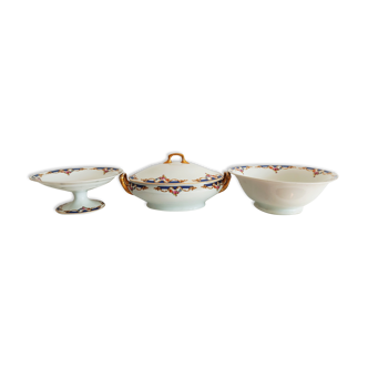 Ensemble de 3 plats en porcelaine Langenthal de Suisse