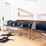 Pair of Italian leather chairs