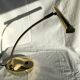Piano or desk lamp in gilded brass