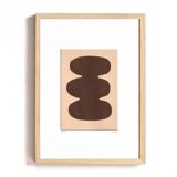 Contemporary abstract painting on antique paper B353 signed Eawy