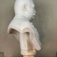 White Carrara marble bust, circa 1880.