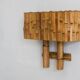 Lampe murale en rotin et bambou de style moderne du milieu du siècle