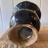 Ancien vase en terre cuite emaillée