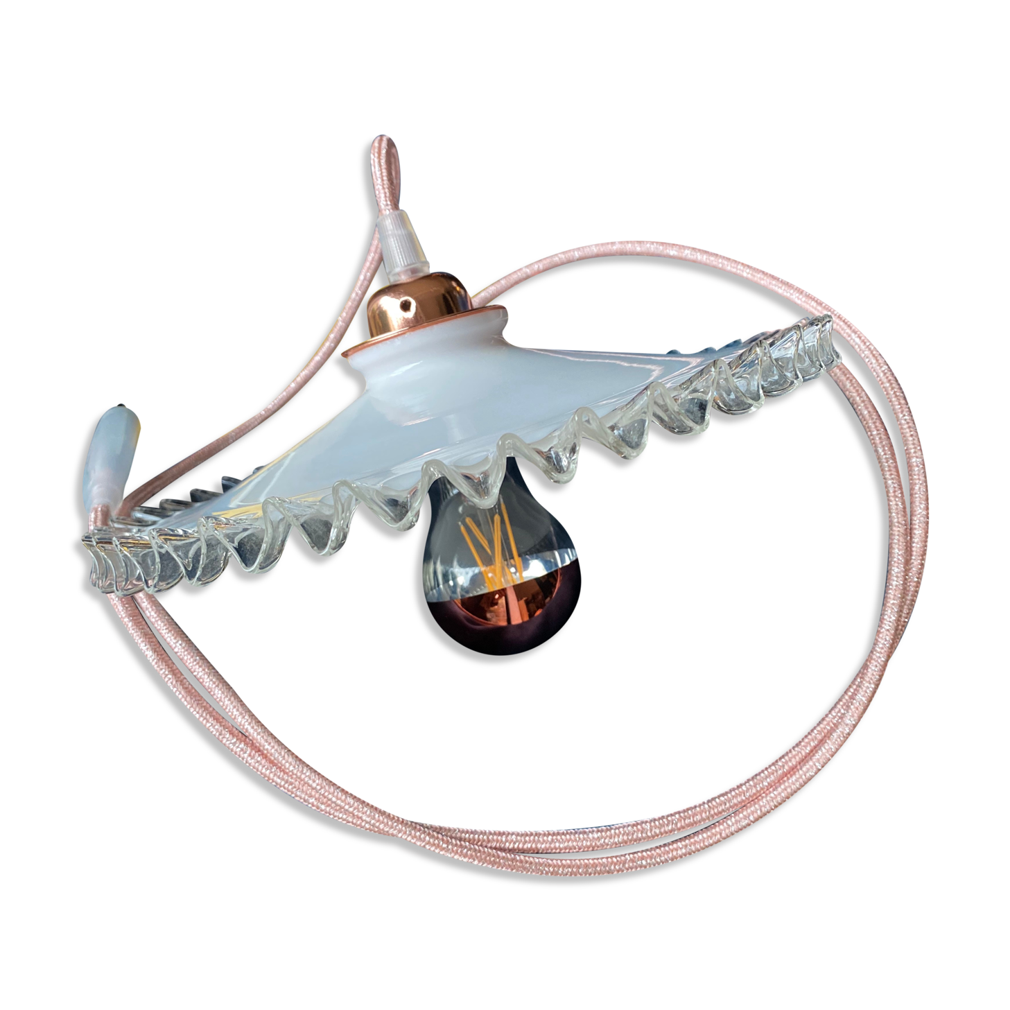 White and pink vintage walker