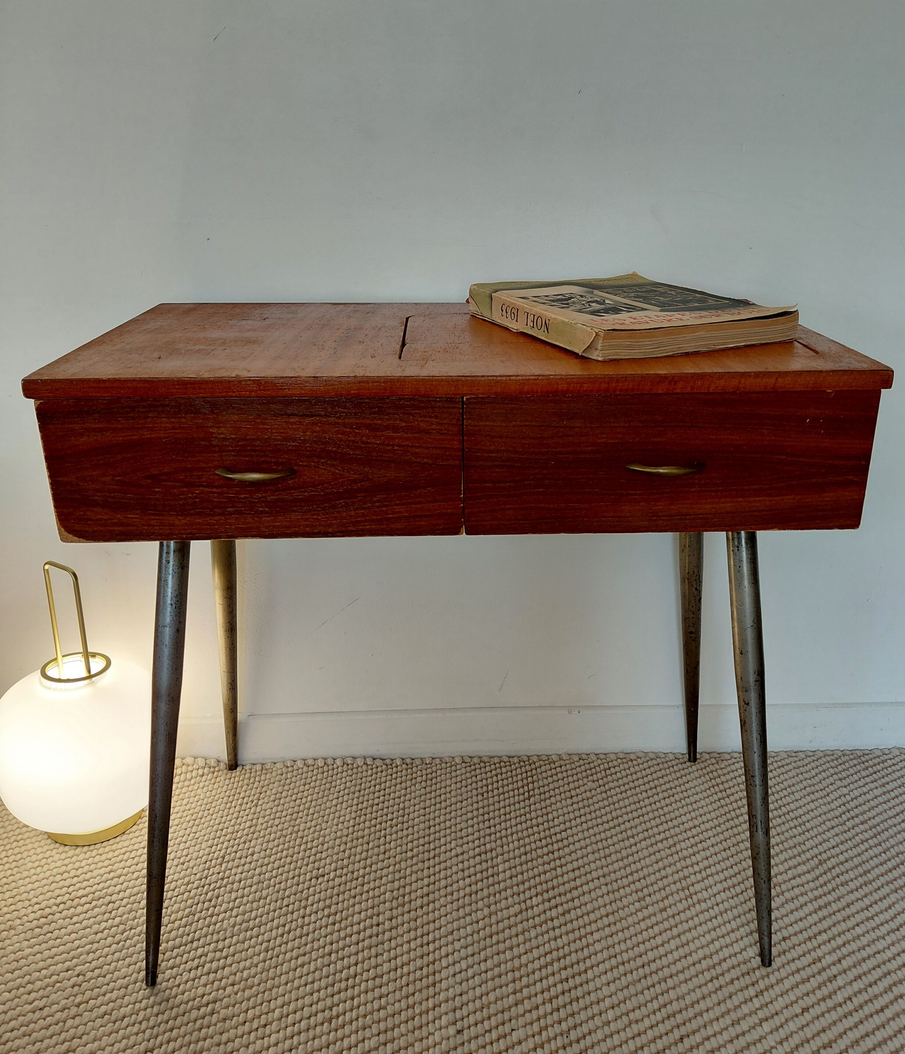Scandinavian hairdresser in teak veneer - 1960s