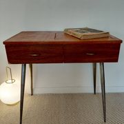 Coiffeuse scandinave en placage teck - années 60
