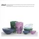 Large Blue Glass Bowl Atoll by Anna Ehrner for Kosta Boda / Sweden / 1990