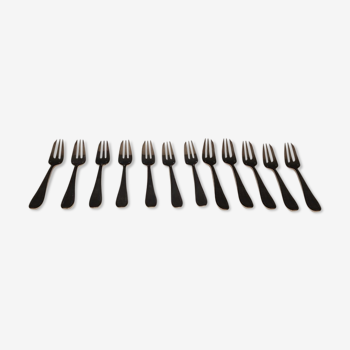 12 box forks with cakes