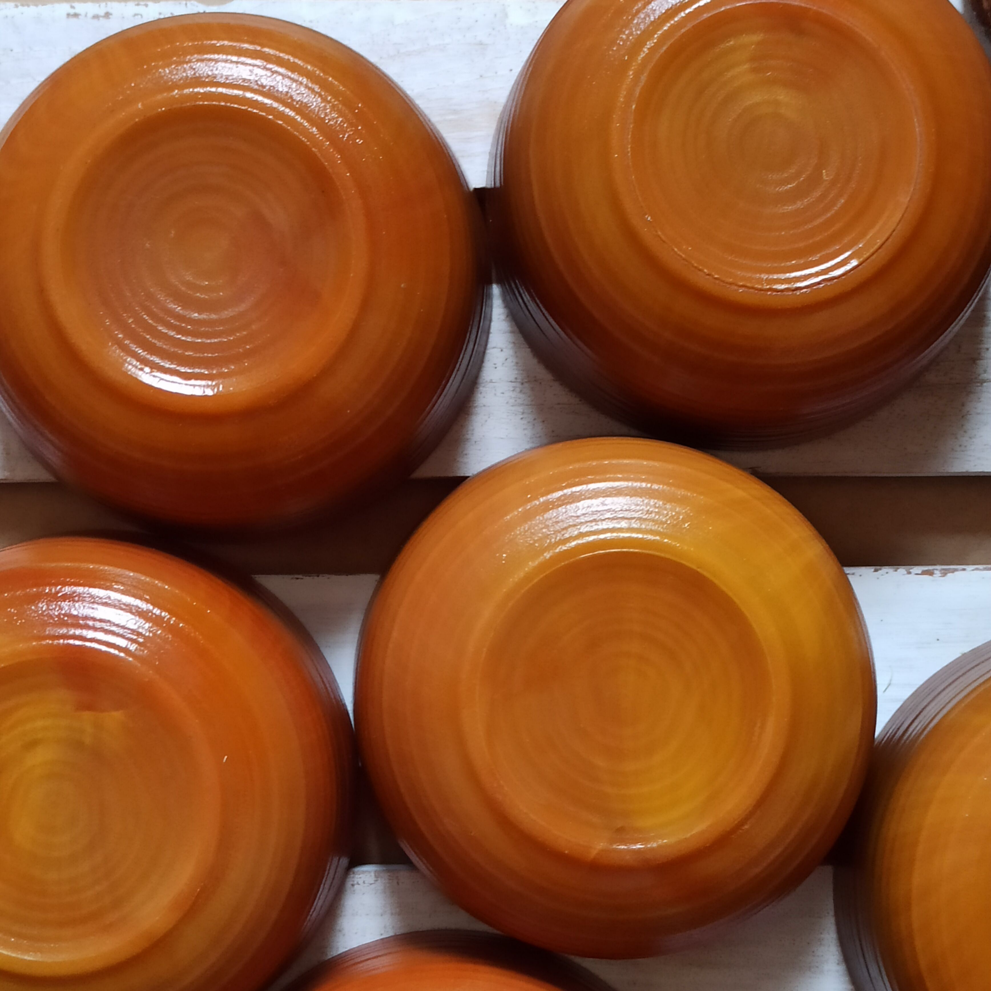 Vintage Arcopal Volcano Ramekins