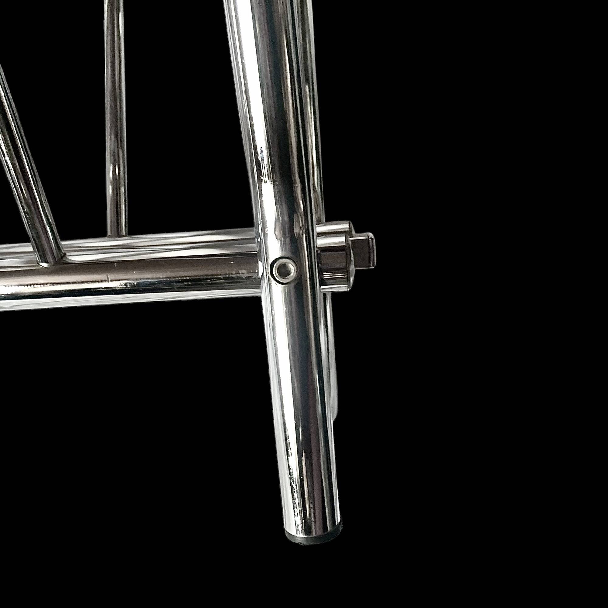 Vintage chrome metal magazine rack